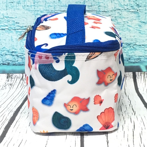 Women's Mermaid Print Cosmetic Makeup Case - Picture 2 of 4